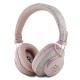 Căști Wireless Over-Ear Guess PU 4G Metal Logo (ENC), Roz (Bakr, GUBHS72P4FC4MP) by www.silkase.ro