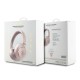 Căști Wireless Over-Ear Guess PU 4G Metal Logo (ENC), Roz (Bakr, GUBHS72P4FC4MP) by www.silkase.ro