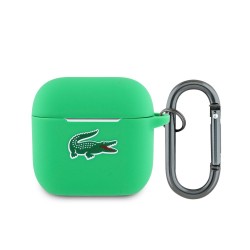 Husa Lacoste Liquid Silicone Croc Logo pentru AirPods 4, Verde