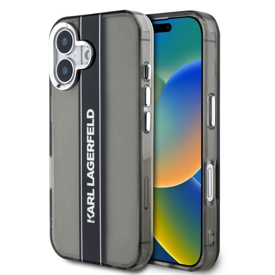Husa Karl Lagerfeld IML Stripe Logo pentru iPhone 16, Neagra Husa Karl Lagerfeld IML Stripe Logo pentru iPhone 16, Neagra (Bakr, KLHCP16SHCFCPSCK) by www.silkase.ro