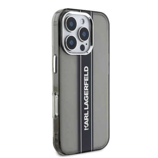 Husa Karl Lagerfeld IML Stripe Logo pentru iPhone 16 Pro, Neagra Husa Karl Lagerfeld IML Stripe Logo pentru iPhone 16 Pro, Neagra (Bakr, KLHCP16LHCFCPSCK) by www.silkase.ro