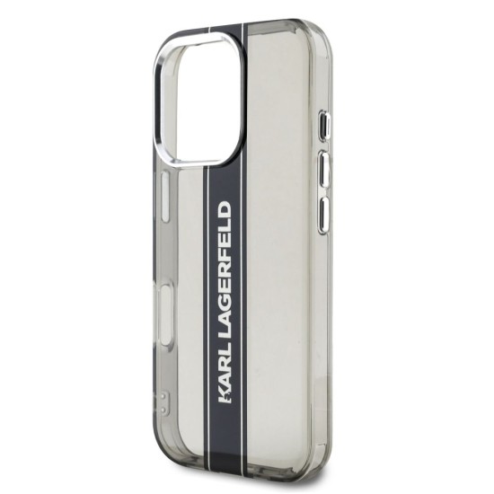 Husa Karl Lagerfeld IML Stripe Logo pentru iPhone 16 Pro Max, Neagra Husa Karl Lagerfeld IML Stripe Logo pentru iPhone 16 Pro Max, Neagra (Bakr, KLHCP16XHCFCPSCK) by www.silkase.ro