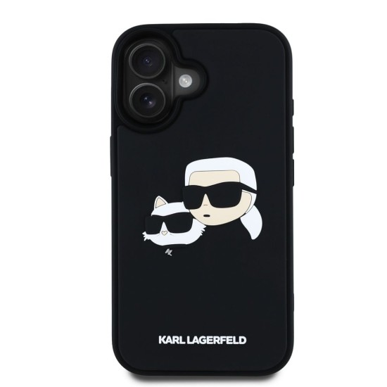 Husa Karl Lagerfeld 3D Rubber Double Heads pentru iPhone 16, Neagra Husa Karl Lagerfeld 3D Rubber Double Heads pentru iPhone 16, Neagra (Bakr, KLHCP16SRBCKCHLK) by www.silkase.ro