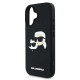 Husa Karl Lagerfeld 3D Rubber Double Heads pentru iPhone 16, Neagra Husa Karl Lagerfeld 3D Rubber Double Heads pentru iPhone 16, Neagra (Bakr, KLHCP16SRBCKCHLK) by www.silkase.ro
