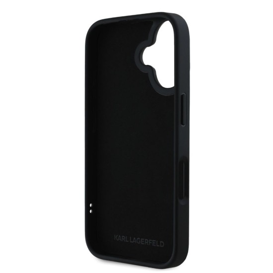 Husa Karl Lagerfeld 3D Rubber Double Heads pentru iPhone 16, Neagra Husa Karl Lagerfeld 3D Rubber Double Heads pentru iPhone 16, Neagra (Bakr, KLHCP16SRBCKCHLK) by www.silkase.ro