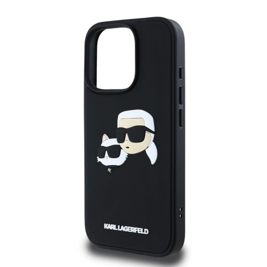 Husa Karl Lagerfeld 3D Rubber Double Heads pentru iPhone 16 Pro, Neagra Husa Karl Lagerfeld 3D Rubber Double Heads pentru iPhone 16 Pro, Neagra (Bakr, KLHCP16LRBCKCHLK) by www.silkase.ro