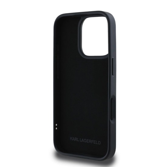 Husa Karl Lagerfeld 3D Rubber Double Heads pentru iPhone 16 Pro, Neagra Husa Karl Lagerfeld 3D Rubber Double Heads pentru iPhone 16 Pro, Neagra (Bakr, KLHCP16LRBCKCHLK) by www.silkase.ro