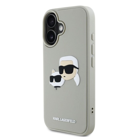 Husa Karl Lagerfeld 3D Rubber Double Heads pentru iPhone 16, Bej Husa Karl Lagerfeld 3D Rubber Double Heads pentru iPhone 16, Bej (Bakr, KLHCP16SRBCKCHLE) by www.silkase.ro