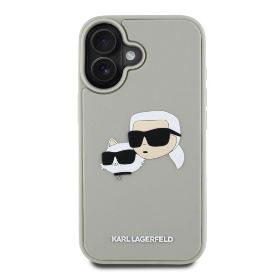 Husa Karl Lagerfeld 3D Rubber Double Heads pentru iPhone 16, Bej Husa Karl Lagerfeld 3D Rubber Double Heads pentru iPhone 16, Bej (Bakr, KLHCP16SRBCKCHLE) by www.silkase.ro