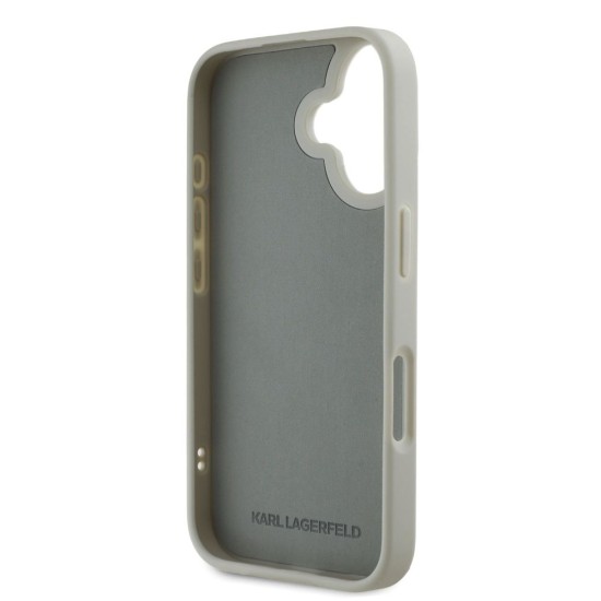 Husa Karl Lagerfeld 3D Rubber Double Heads pentru iPhone 16, Bej Husa Karl Lagerfeld 3D Rubber Double Heads pentru iPhone 16, Bej (Bakr, KLHCP16SRBCKCHLE) by www.silkase.ro