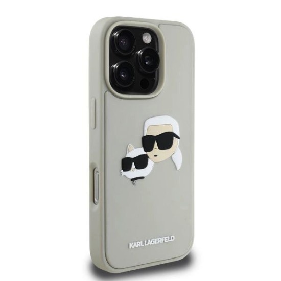 Husa Karl Lagerfeld 3D Rubber Double Heads pentru iPhone 16 Pro, Bej Husa Karl Lagerfeld 3D Rubber Double Heads pentru iPhone 16 Pro, Bej (Bakr, KLHCP16LRBCKCHLE) by www.silkase.ro