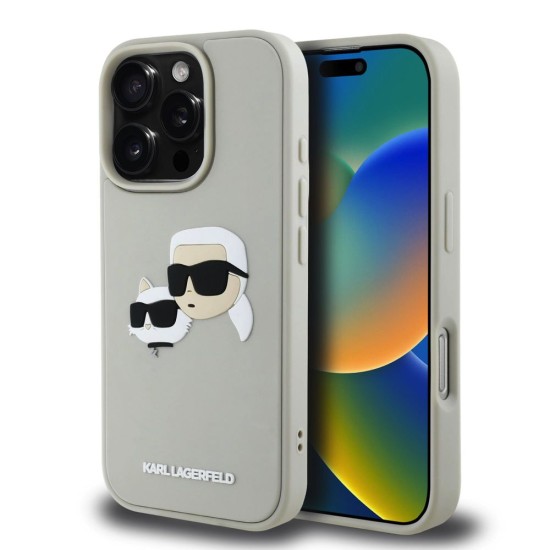 Husa Karl Lagerfeld 3D Rubber Double Heads pentru iPhone 16 Pro Max, Bej Husa Karl Lagerfeld 3D Rubber Double Heads pentru iPhone 16 Pro Max, Bej (Bakr, KLHCP16XRBCKCHLE) by www.silkase.ro