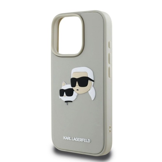 Husa Karl Lagerfeld 3D Rubber Double Heads pentru iPhone 16 Pro Max, Bej Husa Karl Lagerfeld 3D Rubber Double Heads pentru iPhone 16 Pro Max, Bej (Bakr, KLHCP16XRBCKCHLE) by www.silkase.ro