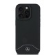 Husa Mercedes Wood Imitation and Smooth Leather MagSafe pentru iPhone 16 Pro, Neagra (Bakr, MEHMP16L24RIWPK) by www.silkase.ro
