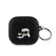 Husa Karl Lagerfeld PU Embossed Karl and Choupette Heads pentru AirPods 4, Neagra (Bakr, KLA4PGKCPK) by www.silkase.ro