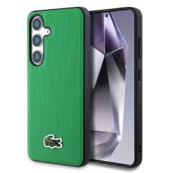 Husa Lacoste Iconic Petit Pique Woven Logo MagSafe pentru Samsung Galaxy S25, Verde