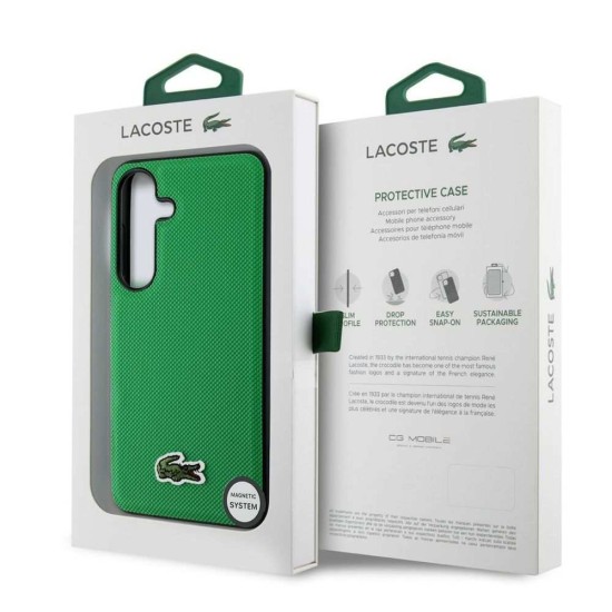 Husa Lacoste Iconic Petit Pique Woven Logo MagSafe pentru Samsung Galaxy S25, Verde Husa Lacoste Iconic Petit Pique Woven Logo MagSafe pentru Samsung Galaxy S25, Verde (Bakr, LCHMS25SPVCN) by www.silkase.ro