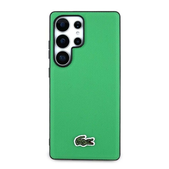Husa Lacoste Iconic Petit Pique Woven Logo MagSafe pentru Samsung Galaxy S25 Ultra, Verde Husa Lacoste Iconic Petit Pique Woven Logo MagSafe pentru Samsung Galaxy S25 Ultra, Verde (Bakr, LCHMS25LPVCN) by www.silkase.ro