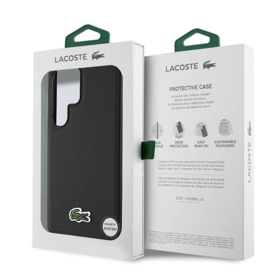 Husa Lacoste Iconic Petit Pique Woven Logo MagSafe pentru Samsung Galaxy S25 Ultra, Neagra Husa Lacoste Iconic Petit Pique Woven Logo MagSafe pentru Samsung Galaxy S25 Ultra, Neagra (Bakr, LCHMS25LPVCK) by www.silkase.ro