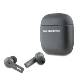 Căști Wireless TWS Karl Lagerfeld Elongated Logo (ANC/ENC), Negre