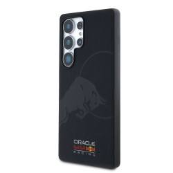 Husa Red Bull Leather Meshed Debossed Logo MagSafe pentru Samsung Galaxy S25 Ultra, Bleumarin