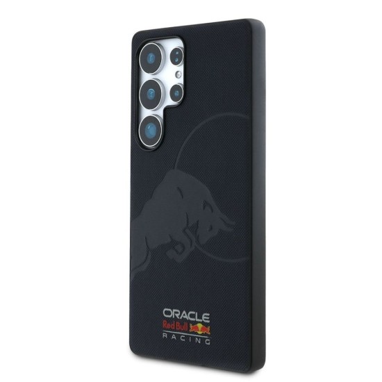 Husa Red Bull Leather Meshed Debossed Logo MagSafe pentru Samsung Galaxy S25 Ultra, Bleumarin (Bakr, RBHMS25L24PUBUFV) by www.silkase.ro