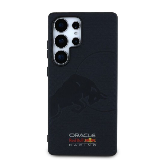 Husa Red Bull Leather Meshed Debossed Logo MagSafe pentru Samsung Galaxy S25 Ultra, Bleumarin (Bakr, RBHMS25L24PUBUFV) by www.silkase.ro