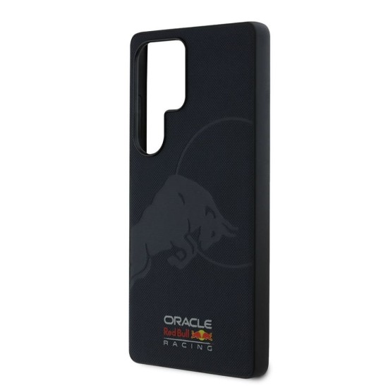 Husa Red Bull Leather Meshed Debossed Logo MagSafe pentru Samsung Galaxy S25 Ultra, Bleumarin (Bakr, RBHMS25L24PUBUFV) by www.silkase.ro