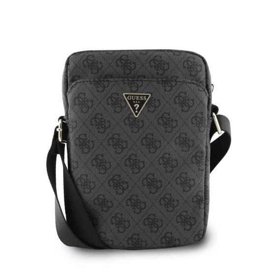 Geantă de Umăr / Borsetă Guess PU 4G Triangle Logo 8 inch, Neagră (Bakr, GUTB8P4GFTSK) by www.silkase.ro