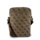 Geantă de Umăr / Borsetă Guess PU 4G Triangle Logo 8 inch, Maro (Bakr, GUTB8P4GFTSW) by www.silkase.ro