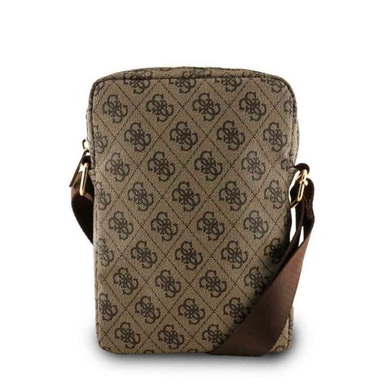 Geantă de Umăr / Borsetă Guess PU 4G Triangle Logo 8 inch, Maro (Bakr, GUTB8P4GFTSW) by www.silkase.ro