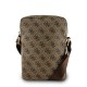 Geantă de Umăr / Borsetă Guess PU 4G Triangle Logo 8 inch, Maro (Bakr, GUTB8P4GFTSW) by www.silkase.ro
