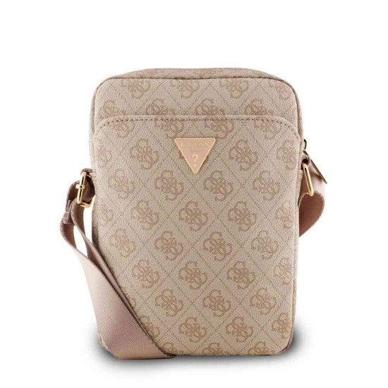 Geantă de Umăr / Borsetă Guess PU 4G Triangle Logo 8 inch, Roz (Bakr, GUTB8P4GFTSP) by www.silkase.ro