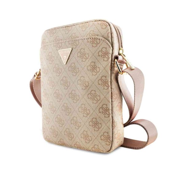 Geantă de Umăr / Borsetă Guess PU 4G Triangle Logo 8 inch, Roz (Bakr, GUTB8P4GFTSP) by www.silkase.ro