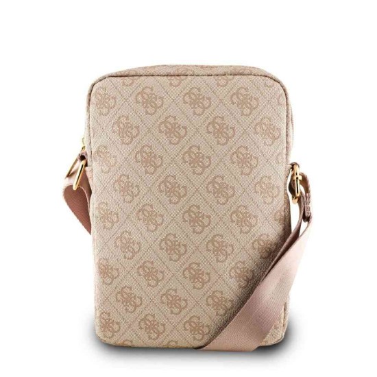 Geantă de Umăr / Borsetă Guess PU 4G Triangle Logo 8 inch, Roz (Bakr, GUTB8P4GFTSP) by www.silkase.ro