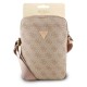 Geantă de Umăr / Borsetă Guess PU 4G Triangle Logo 8 inch, Roz (Bakr, GUTB8P4GFTSP) by www.silkase.ro