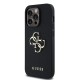 Husa Guess PU Grained 4G Metal Logo pentru iPhone 13 Pro, Neagra (Bakr, GUHCP13LPGT4MBK) by www.silkase.ro