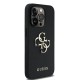 Husa Guess PU Grained 4G Metal Logo pentru iPhone 14 Pro, Neagra (Bakr, GUHCP14LPGT4MBK) by www.silkase.ro
