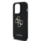 Husa Guess PU Grained 4G Metal Logo pentru iPhone 14 Pro, Neagra (Bakr, GUHCP14LPGT4MBK) by www.silkase.ro