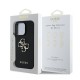 Husa Guess PU Grained 4G Metal Logo pentru iPhone 14 Pro, Neagra (Bakr, GUHCP14LPGT4MBK) by www.silkase.ro