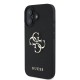 Husa Guess PU Grained 4G Metal Logo pentru iPhone 16, Neagra (Bakr, GUHCP16SPGT4MBK) by www.silkase.ro