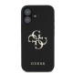 Husa Guess PU Grained 4G Metal Logo pentru iPhone 16, Neagra (Bakr, GUHCP16SPGT4MBK) by www.silkase.ro