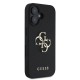 Husa Guess PU Grained 4G Metal Logo pentru iPhone 16, Neagra (Bakr, GUHCP16SPGT4MBK) by www.silkase.ro