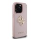 Husa Guess PU Grained 4G Metal Logo pentru iPhone 15 Pro, Roz (Bakr, GUHCP15LPGT4MBP) by www.silkase.ro