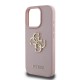 Husa Guess PU Grained 4G Metal Logo pentru iPhone 15 Pro, Roz (Bakr, GUHCP15LPGT4MBP) by www.silkase.ro