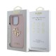 Husa Guess PU Grained 4G Metal Logo pentru iPhone 15 Pro, Roz (Bakr, GUHCP15LPGT4MBP) by www.silkase.ro