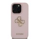 Husa Guess PU Grained 4G Metal Logo pentru iPhone 15 Pro Max, Roz (Bakr, GUHCP15XPGT4MBP) by www.silkase.ro