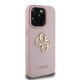 Husa Guess PU Grained 4G Metal Logo pentru iPhone 15 Pro Max, Roz (Bakr, GUHCP15XPGT4MBP) by www.silkase.ro