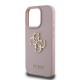 Husa Guess PU Grained 4G Metal Logo pentru iPhone 15 Pro Max, Roz (Bakr, GUHCP15XPGT4MBP) by www.silkase.ro