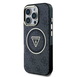 Husa Guess IML 4G Glitter Triangle Logo MagSafe pentru iPhone 16 Pro Max, Neagra Husa Guess IML 4G Glitter Triangle Logo MagSafe pentru iPhone 16 Pro Max, Neagra